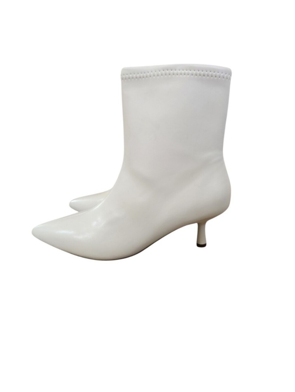 FAUX LEATHER KITTEN HEEL ANKLE BOOTS SZ 9 NWT